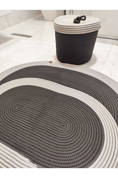 JÜTEX HOME طقم سجادة حمام من الجوت مكون من 3 قطع طقم سجادة حمام على الطراز ال...