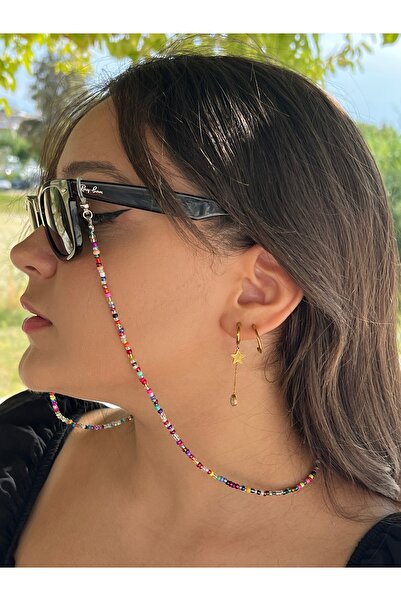 glasses accessory Gözlük Zinciri Kum Boncuklu Renkli