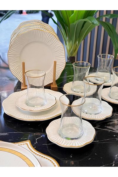 CARMEN SOFT paris 18 Piece Artemis Cake Tea Time Set