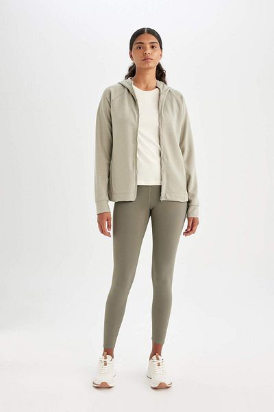 DeFacto Skuba Diver Fabric Fit Zippered Cardigan - 3155097