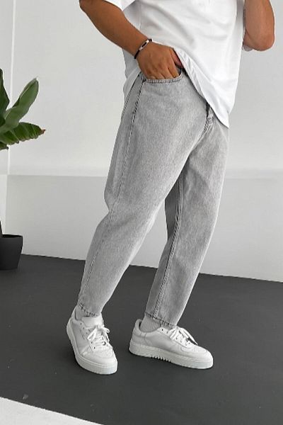 NO61 MAN Boyfriend Comfortable Fit Grey Jeans