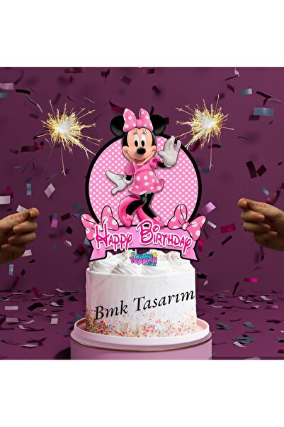 Minnie Mouse Kürdanli Pasta Süsü