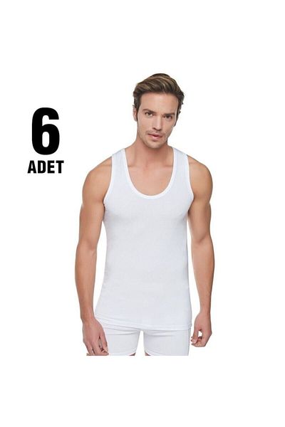 Tutku Men's 100% Cotton Tank Top 6 Pack T101