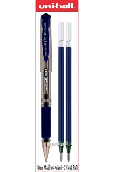 UNİ-BALL Uniball Signo Broad 1.0 Mm Mavi Imza Kalemi + 2 Yedek Um-153
