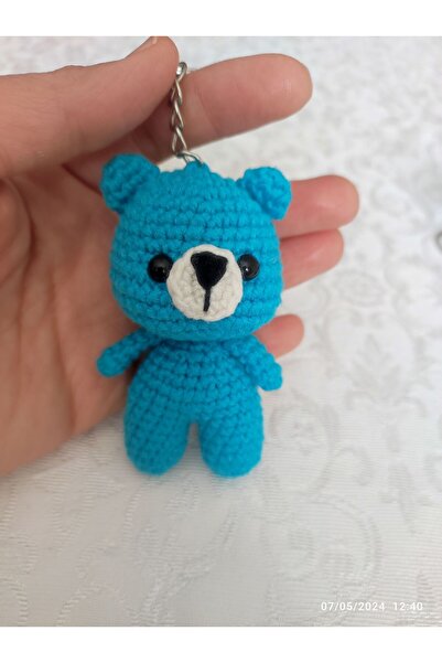 ELMASINEMEĞİ Amigurumi organik ayıcık anahtarlık en güzel hediye