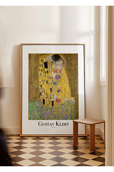 ARTHOUSECOLLECTIVE Gustav Klimt Poster - The Kiss - Tablo Ölçülerinde Çerçevesiz Poster