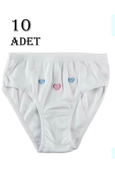 Tutku Pack of 10 100% Cotton Girls' Panties