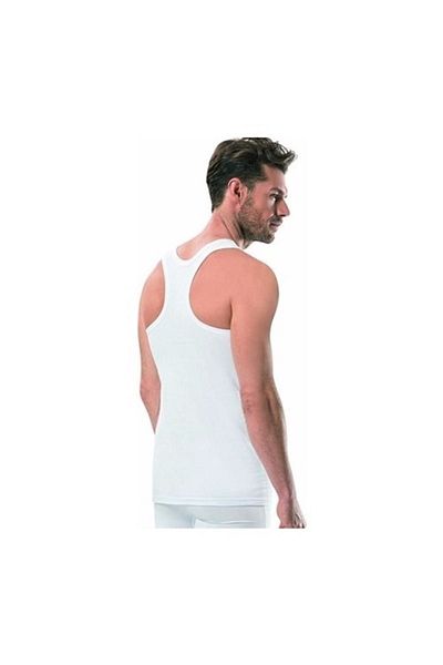 Tutku Men's White Ribbed Sports Athlete