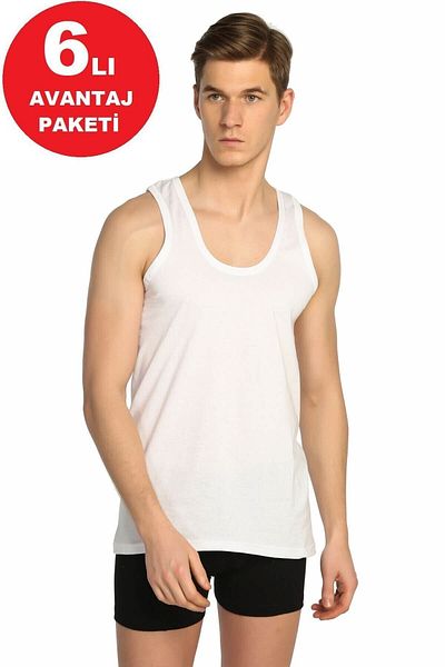 Tutku Ανδρικό λευκό κλασικό εσώρουχο 6 τεμαχίων