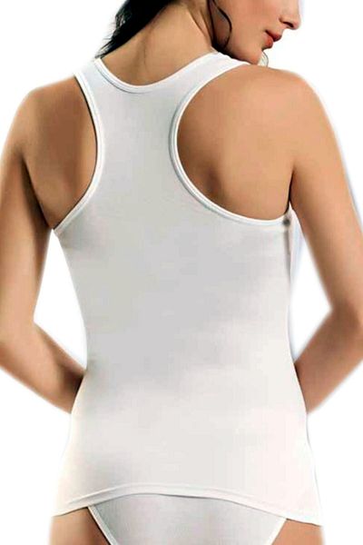 Tutku Tricou de corp pentru atleti, alb, din bumbac Lycra, pachet de 6
