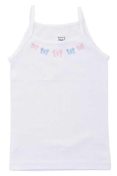 Tutku Tricot de corp pentru fete, alb cu curele din frânghie, pachet de 3