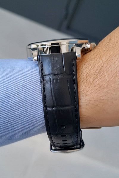 Daniel Klein Exclusive Model Function Black Dial Black Leather Strap Men's Wristwatch