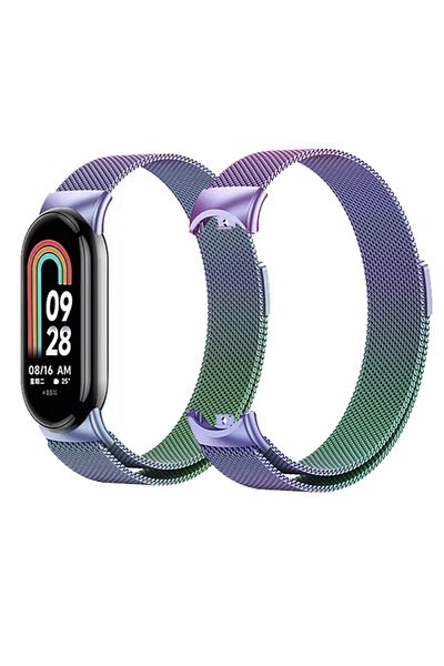 Nezih Case Xiaomi Mi Band 8 / Mi Band 9 سلك شبكي معدني متوافق