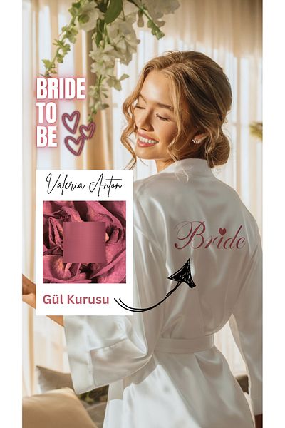 Valeria Anton Bride Dressing Gown Dusty Rose Embroidered Bridal Dressing Gown