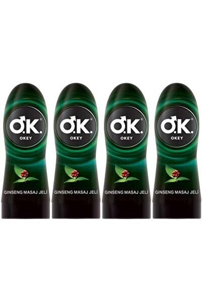 Okey ( LTD ) Okey Masaj Jeli 200ML Ginseng (Masaj Jeli) (4 Lü Set) ( TEKLİDİR )