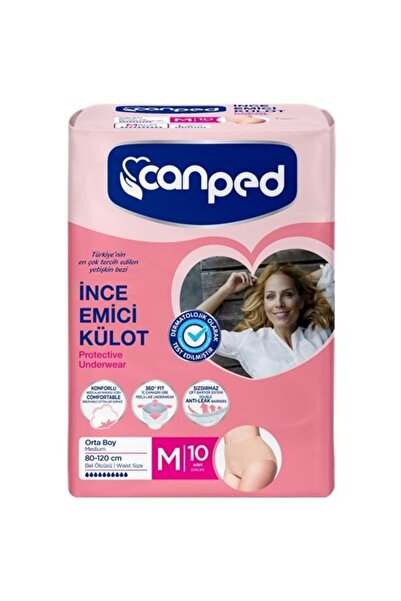 Canped STD Canped Külotlu Mesane Pedi - İnce Emici Külot Orta/Medium (İç Adet...