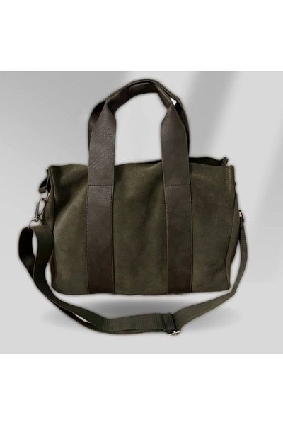 KRISTE BELL Nr 2005-Totebag Genuine Leather Chamois - 38 cm Length, 29 Width
