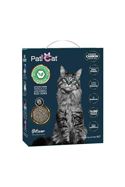 Paticat Aktif Karbonlu Topaklanan Kedi Kumu 6 Lt