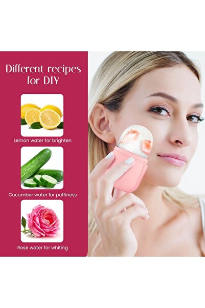 MİLANO HOME Yüz Masaj Buzu Contour Ice Cube Gua Sha Ice Roller Soğuk Terapi Doğal Bakım Ve Cilt Bakım Aleti