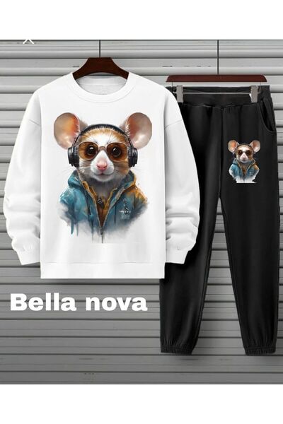 bellanova - Trening imprimat cu 3 fire Hanorac cu glugă Set de jos