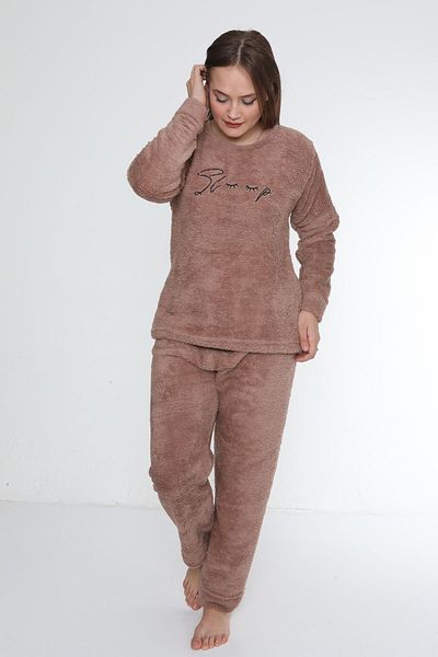 FAMES PİJAMA Σετ γυναικεία πιτζάμα Wellsoft Thick Winter Fleece