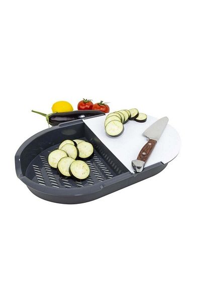 Myend Practical Clean Kitchen Gadget - Double Chamber Cutting Board