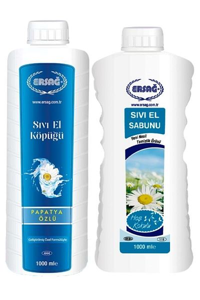 Ersağ Ersağ Chamomile Extract Liquid Hand Foam 1000 ML and Liquid Hand Soap 1000 ML - Two in One