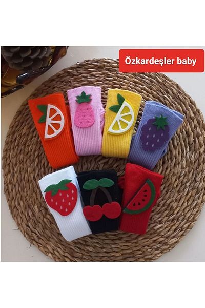 ÖZKARDEŞLER BABY Комплект от 7 чорапи до коляното за бебета и деца - Felt Fükürlü