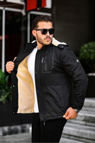 Helen Goods Winter Men's Coat - with Fur Inside, Cold and Windproof