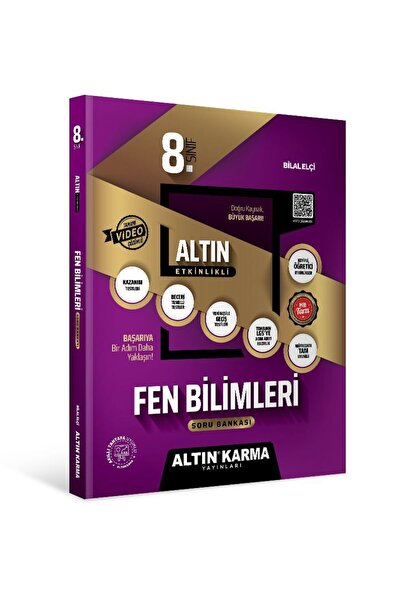 Altın Karma 8. Sınıf Fen Bilimleri Altın Etkinlikli Kazanım Soru Bankası  Yaz...