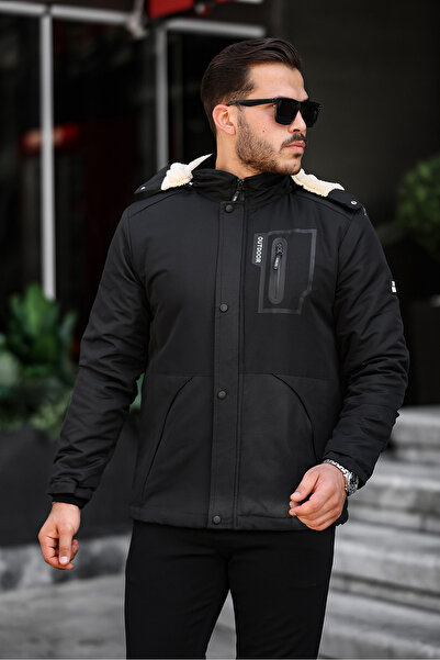 Helen Goods Χειμερινό ανδρικό παλτό - με γούνα εσωτερικά, κρύο και αντιανεμικό