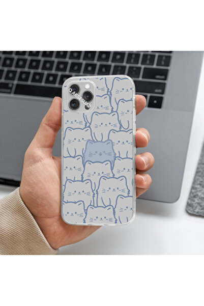 SHOWLIGHT Samsung Galaxy Note 10 Lite Uyumlu Kedi Tasarımlı Premium Şeffaf Te...