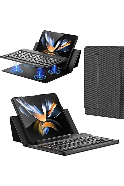 Fogy Galaxy Z Fold 4 Kılıf Standlı Bluetooth Klavyeli Kıpta Keyboard Set Kılıf