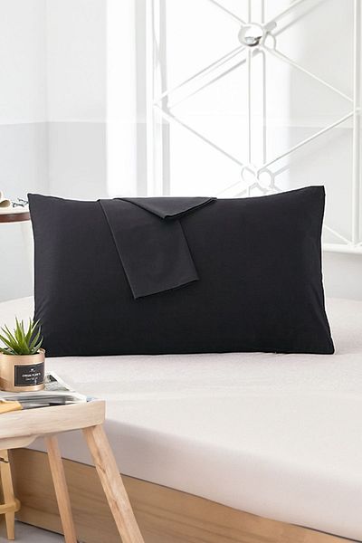 EVA 2 Μαύρες Μαξιλαροθήκες Ranforce - 50x70 cm Βαμβακερό κάλυμμα
