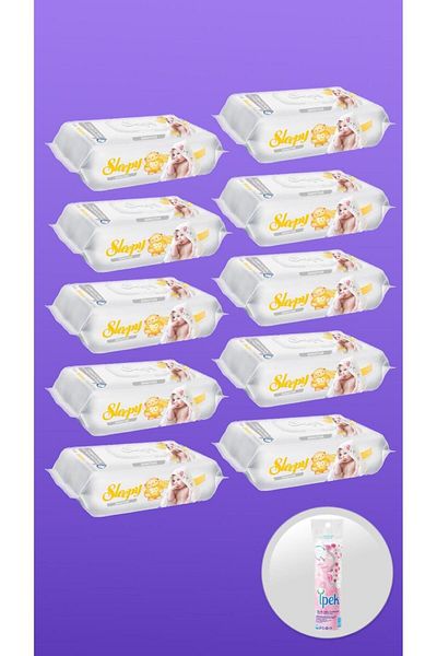 Sleepy Sensitive 90 Pack Wet Wipes Towel - 10 Pack 900 Sheets Silk Makeup Cotton