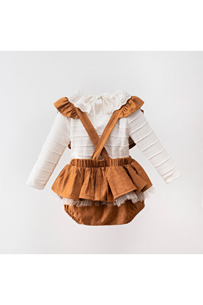 Cumino Clara Bluse Set with Slippers for Baby Girl