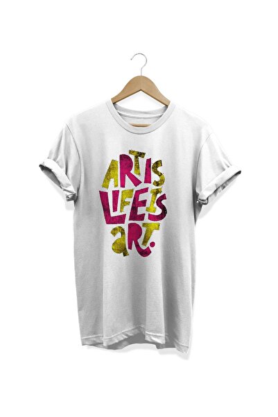 WİDİ Art Štampano Bela T-shirt