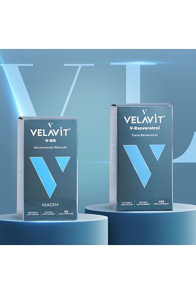 Velavit Longevity Set - V-nr Nicotinamide Riboside 30 Capsules & V-resveratrol 120 Capsules - Set of 2 Products