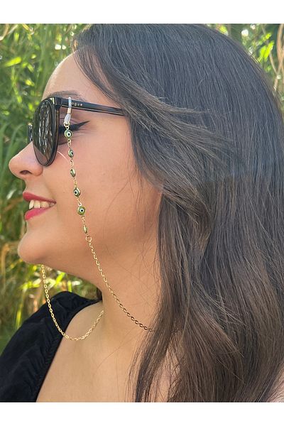 glasses accessory Glasses Chain with Evil Eye Beads