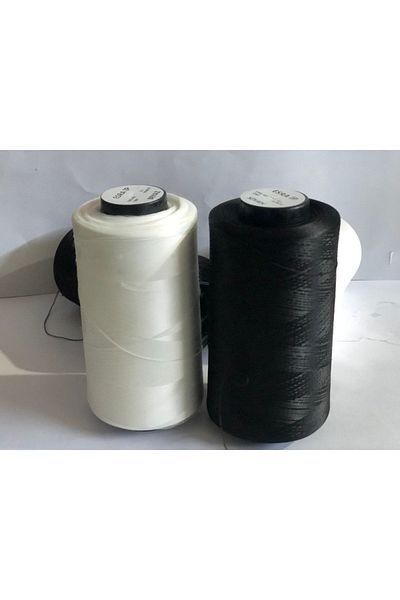 Esra 1 Τεμάχιο Μαύρο 1 Τεμάχιο Λευκό Κλωστή Overlock 150 Denier