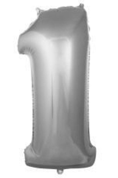 eğlencemarketi 34 Inch 76 Cm Silver Foil Number Balloon 1