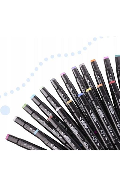 Vuslat Design Set of 60 Touch Silky Twin Marker Pens - with Bag