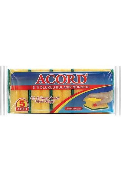 Acord 5 Pieces Dish Sponge Corrugated Pk