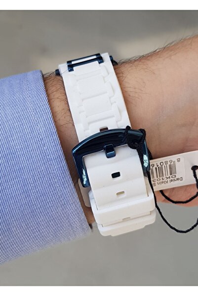 Daniel Klein White Silicone Strap Calendar Men's Wristwatch