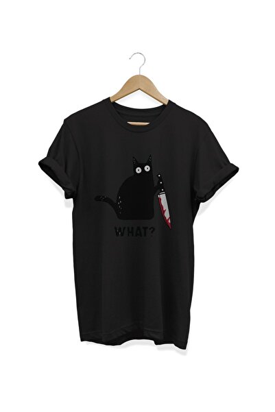 WİDİ mačka Štampano crna T-shirt
