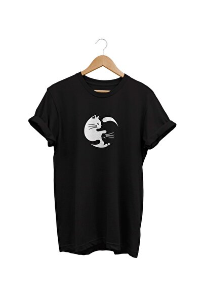 WİDİ mačka Štampano crna T-shirt