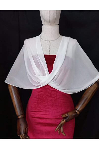 es moda shop Amy adolesc four-use lycra tulle shawl white