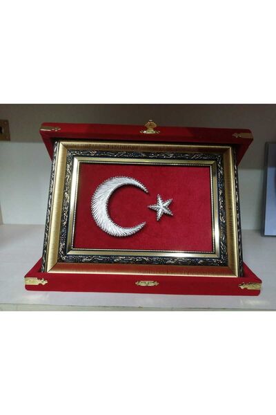 Filografi Türk Bayrağı 23x33 Cm