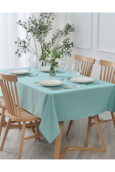 PİKKO HOME غطاء طاولة سميك من النعناع اللامع