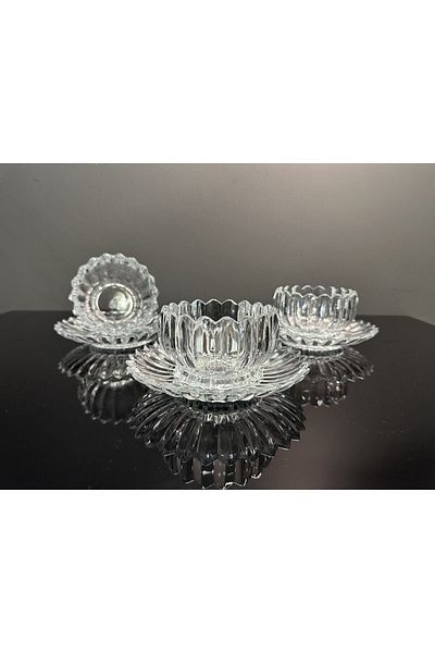 ALMARANDİ 12 Piece Daisy Snack Bowl Set - Presentation Bowl
